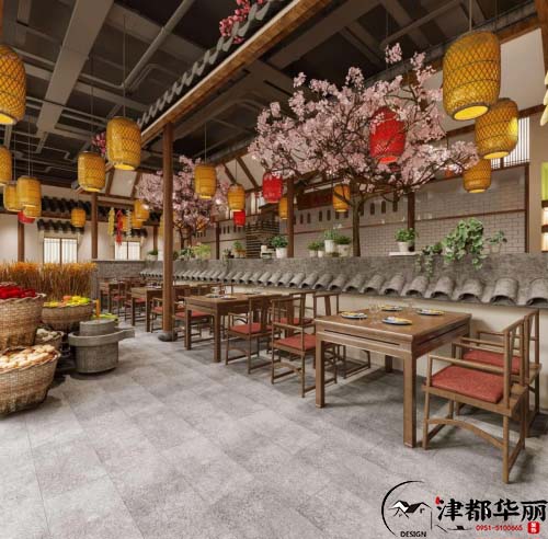 銀川蜀湘都湘菜館設計裝修方案鑒賞|銀川湘菜館設計裝修公司推薦