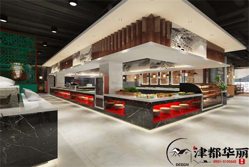 銀川津都華麗裝飾|銀川金港城自助火鍋店設(shè)計(jì)方案鑒賞|現(xiàn)代時(shí)尚與傳統(tǒng)文化魅力的交融